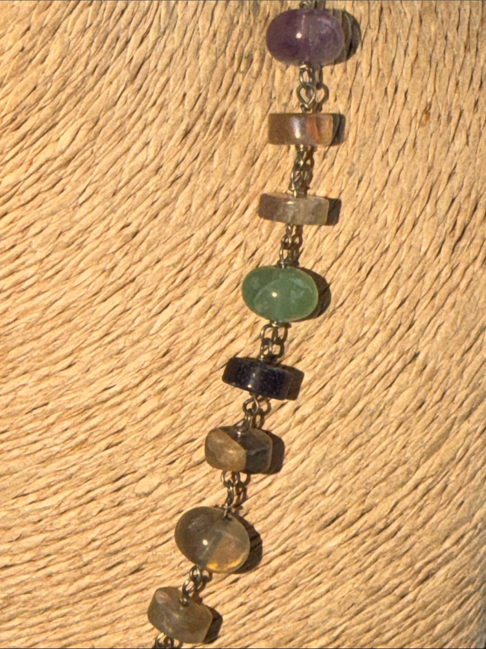 Artisan Multicolor Gemstone Necklace with Pendant - Picture 14 of 14